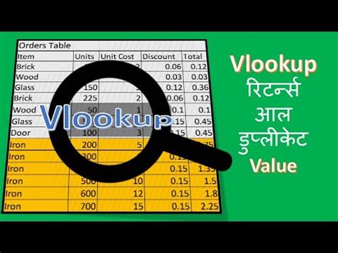 vlookup more than one match.